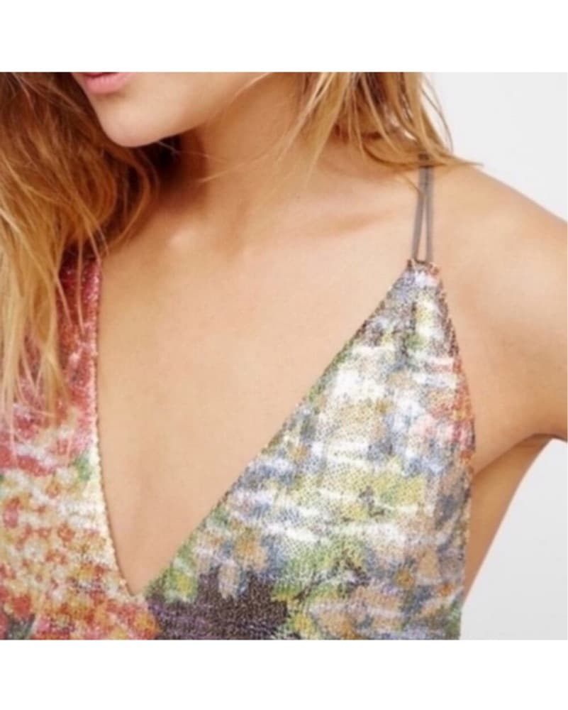 Free People Floral Sequin Dress - Image 2