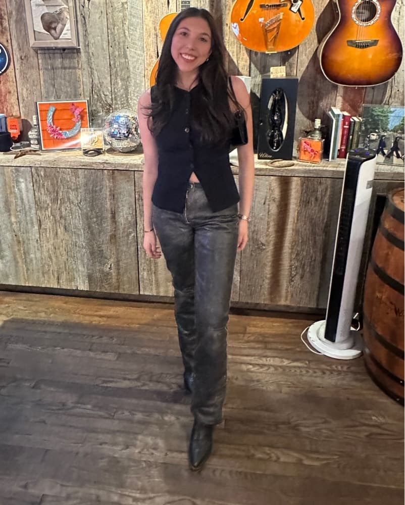 Helmet Lang Leather Distressed Pants - Image 1