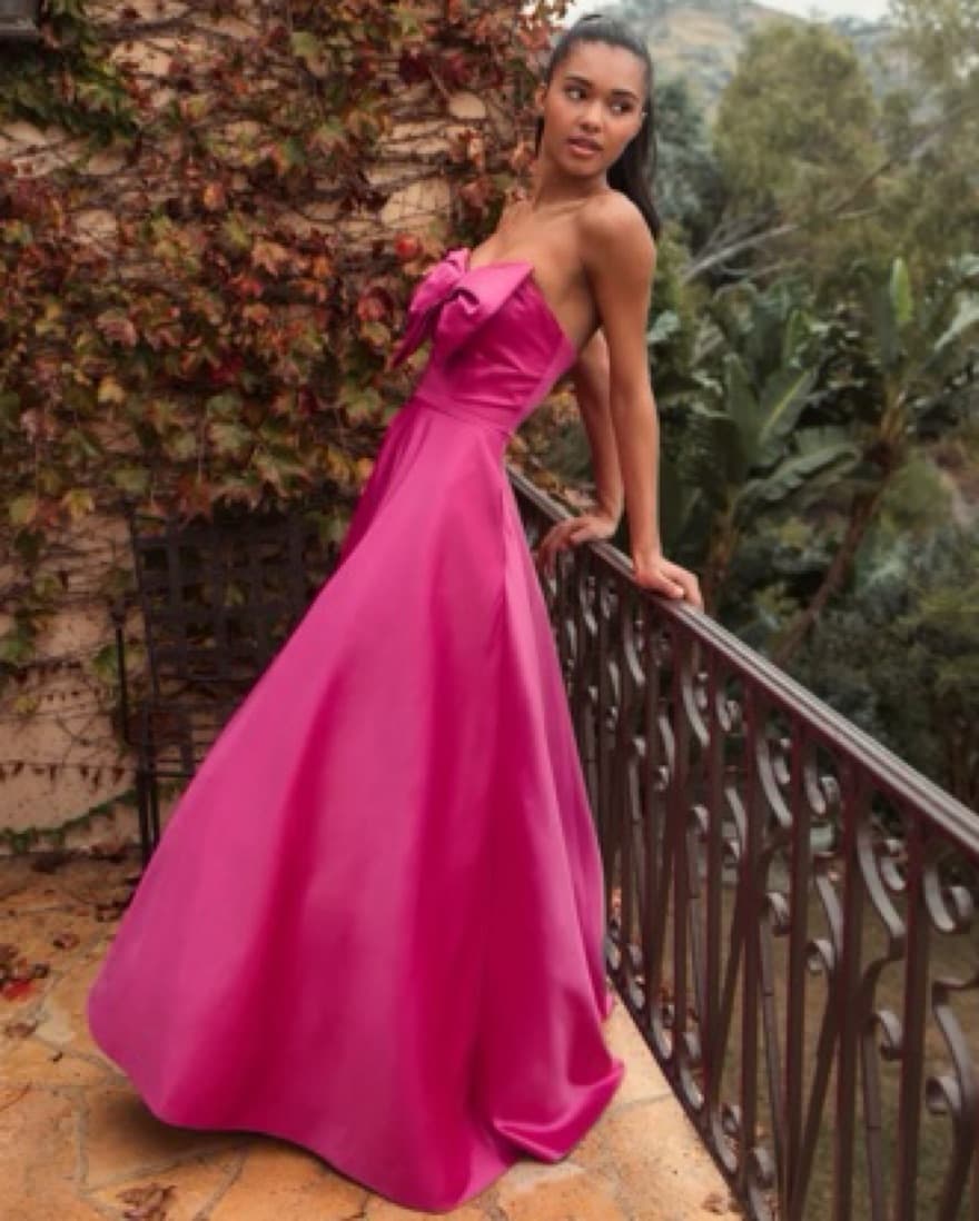 Mac Duggal pink strapless A-line gown - Image 3