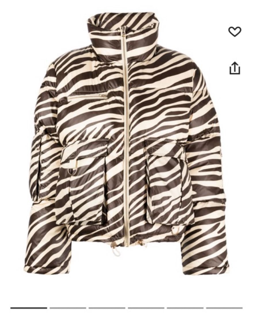 $575 Cynthia Rowley Zebra Puffer Jacket - Image 6