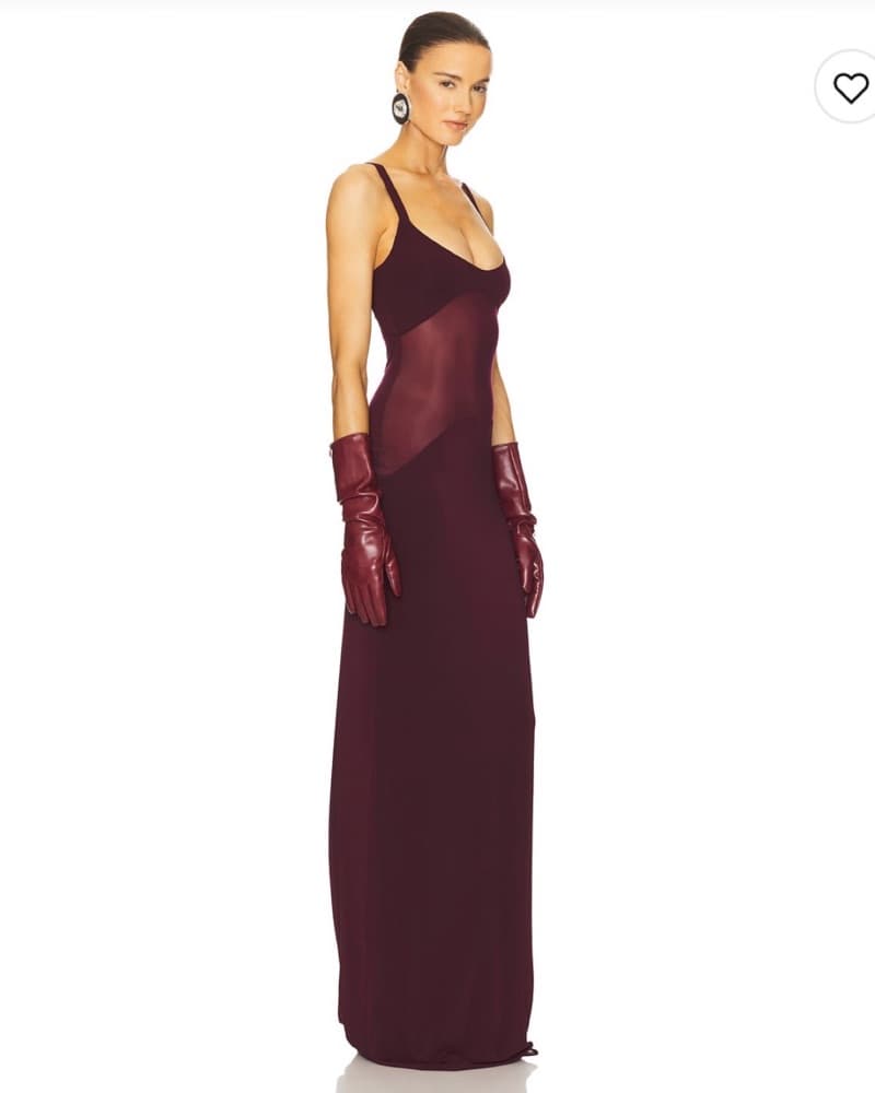 Helsa Sheer Knit Curve Maxi Dress - Image 2