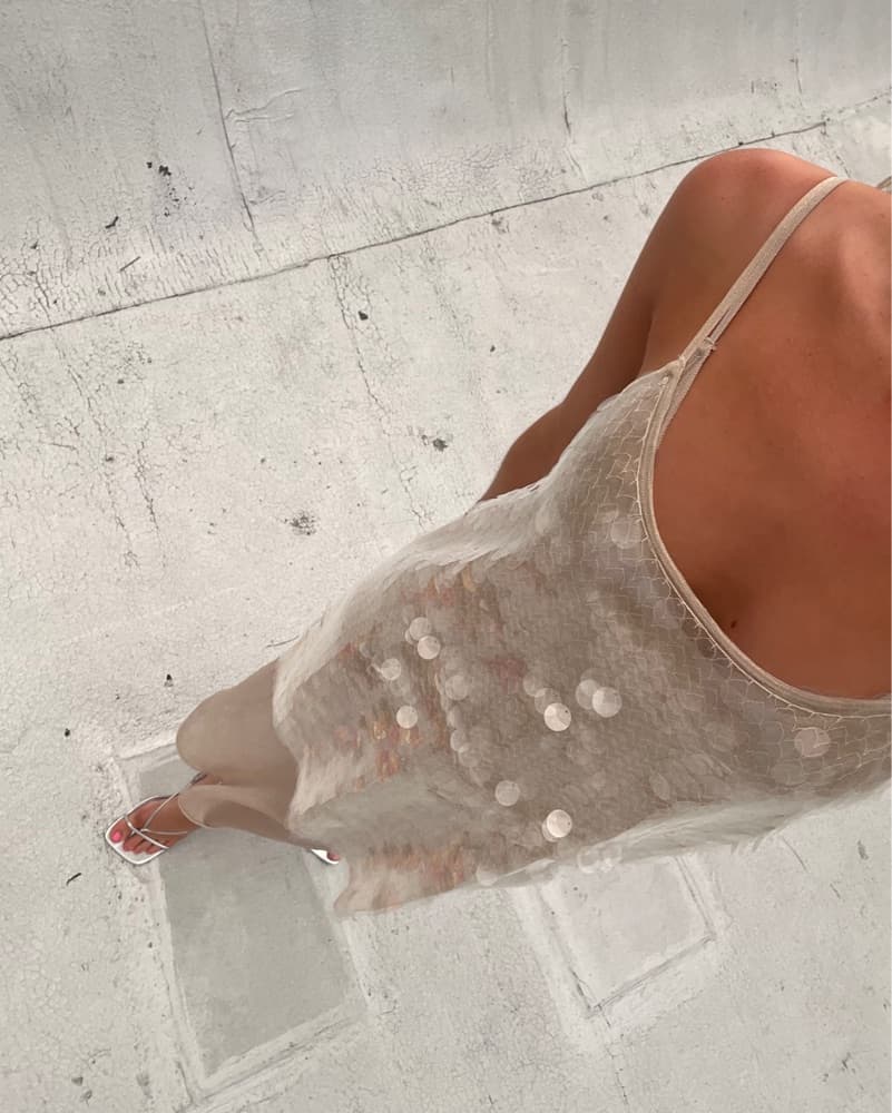 Sequin Sheer Dress  - Image 1