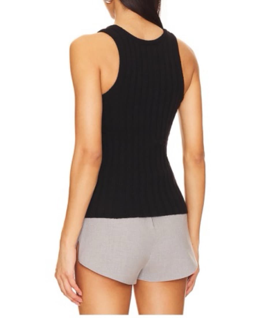 Fiorucci Logo Knit Vest Black - Image 4