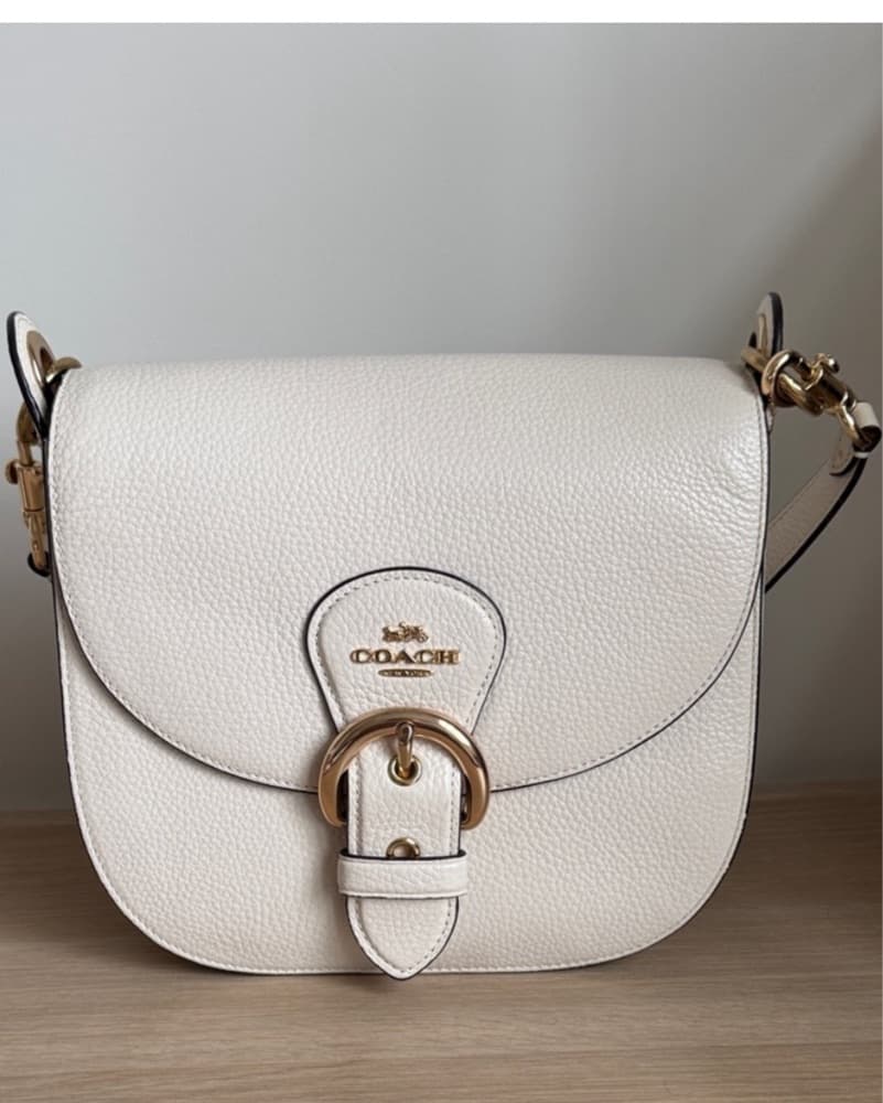 Chic Coach Pebbled Leather Crossbody Bag - Image 2