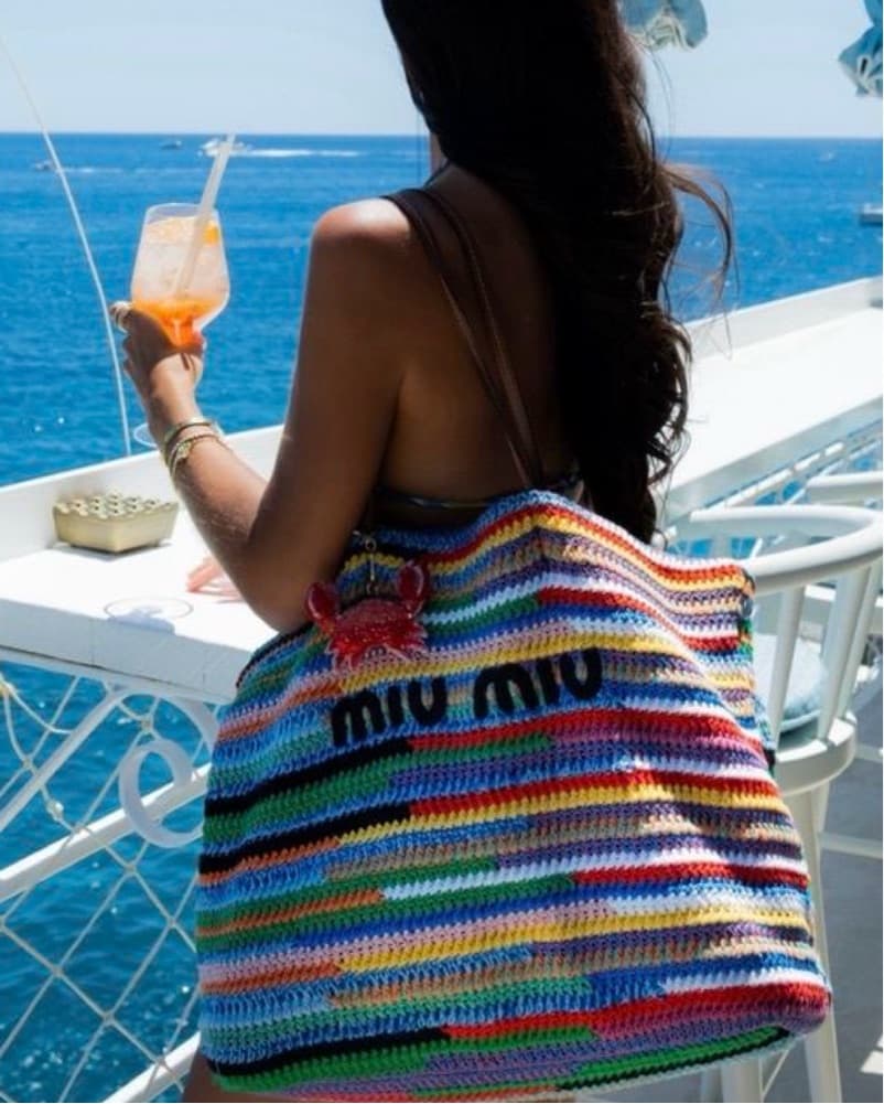 Miu Miu Crochet Beach Bag - Image 2