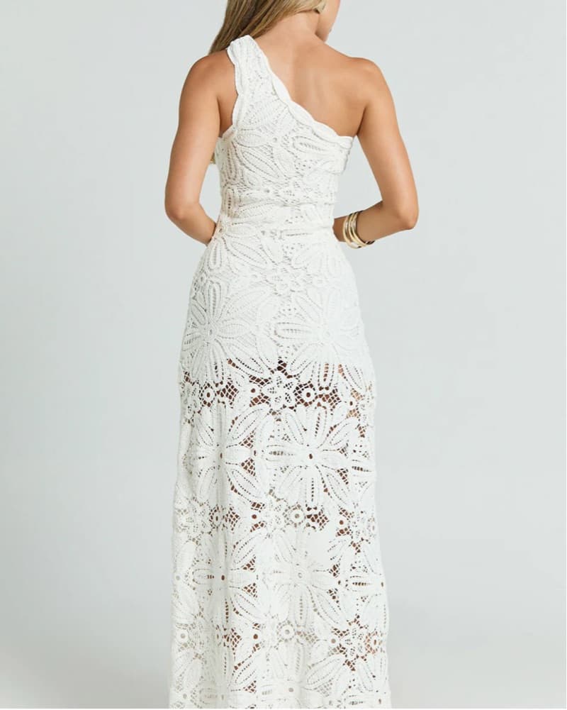 White Crochet Maxi Dress  - Image 4