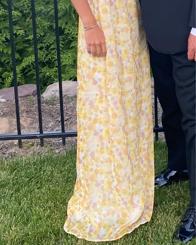 Yellow Floral Gown - Image 3