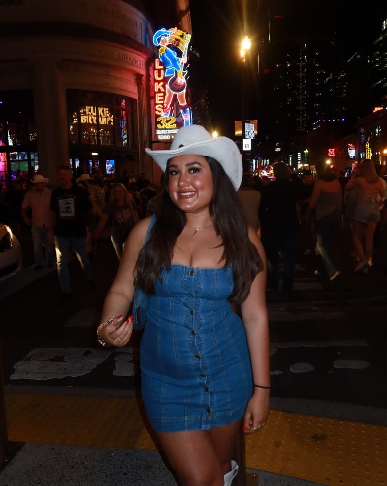 Demin Going Out Dress - Image 1