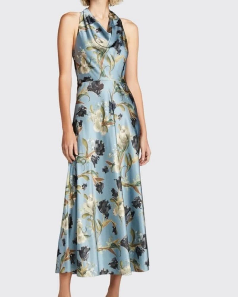 vince blue floral dress - Image 1