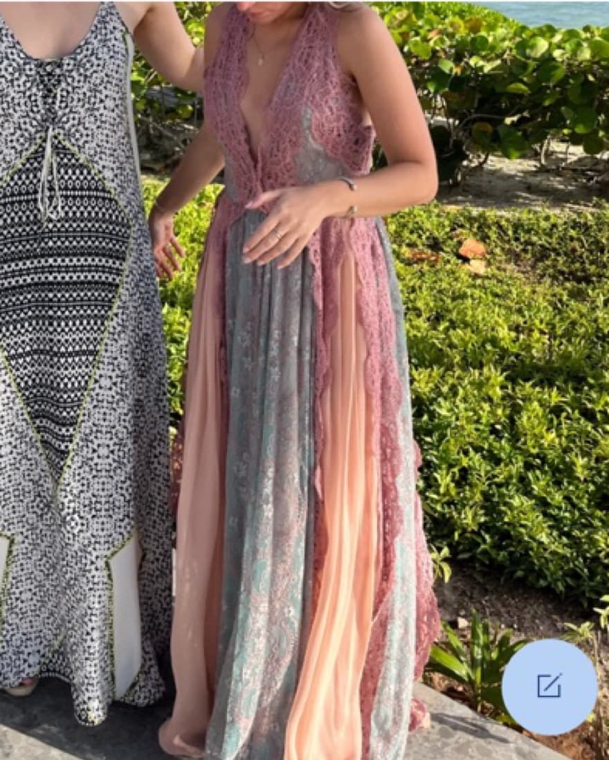 Alexis Lace Panel Gown - Image 1