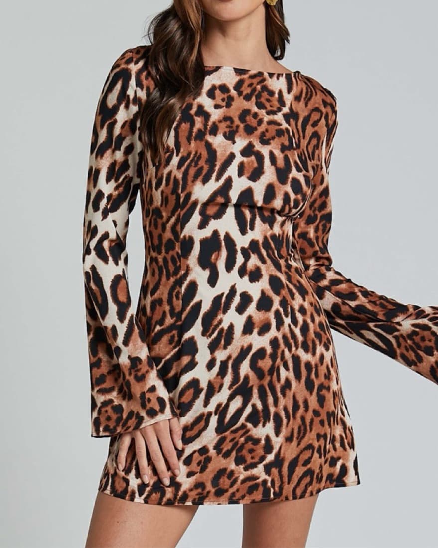LIONESS HARMONY MINI DRESS IN LEOPARD - Image 5