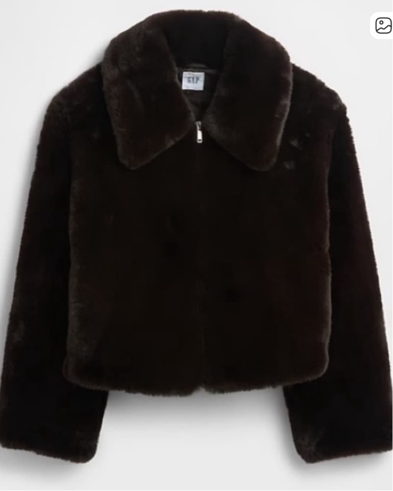 Gap Brown Faux Fur Jacket  - Image 3