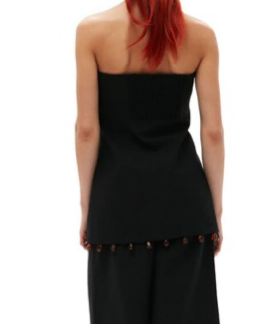 Ganni Suiting Strapless Top - Image 3