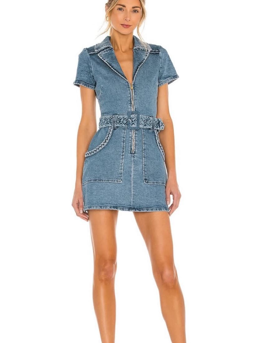 Denim Mini Dress - Image 1