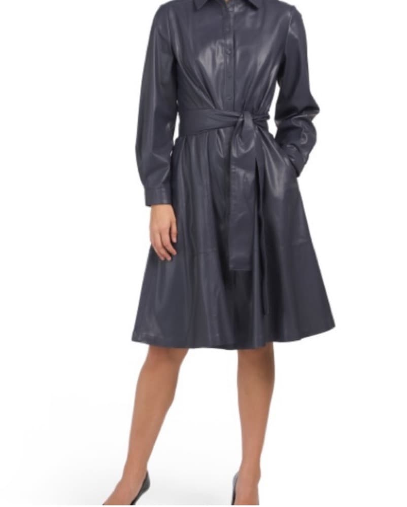 Kobi  H. Leather Wrap Dress - Image 2