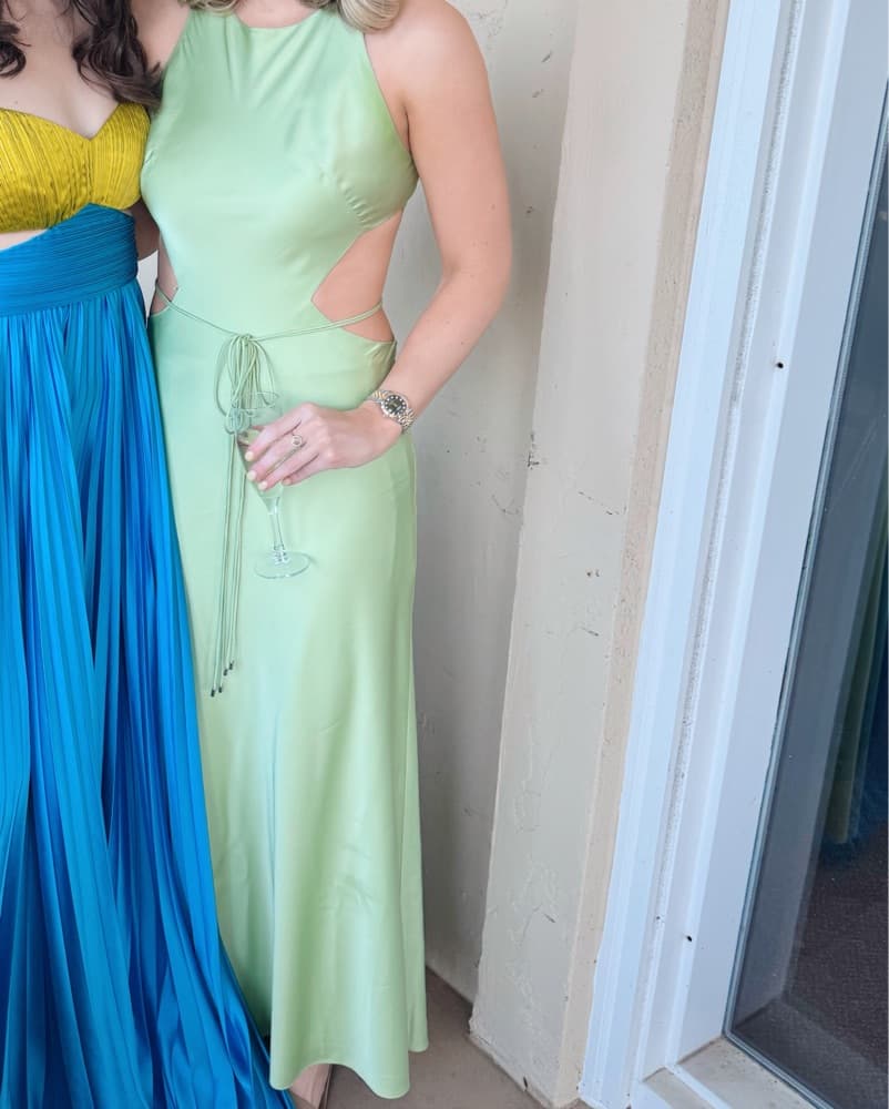 Alexis Cut-Out Satin Maxi Dres - Image 2