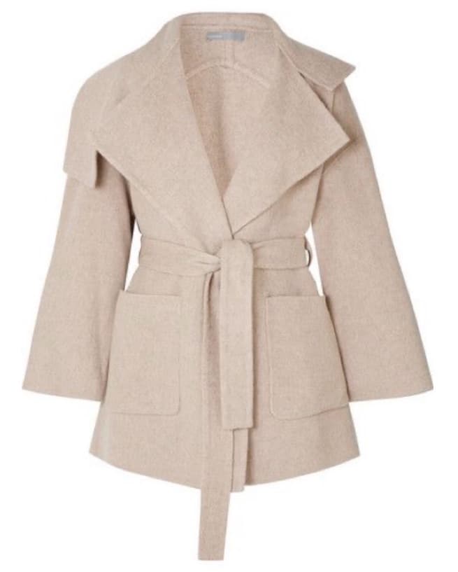 VINCE Wool Blend Wrap Coat - Image 3