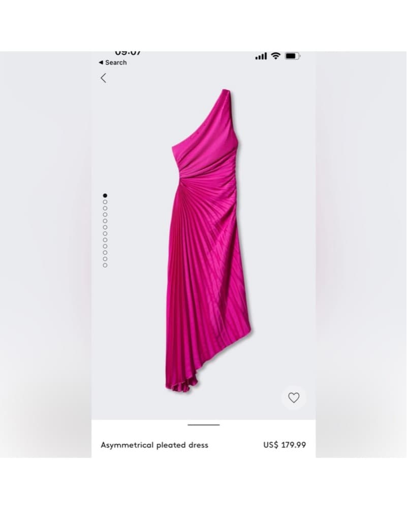 Mango Asymmetrical Pleated Dress - Image 3