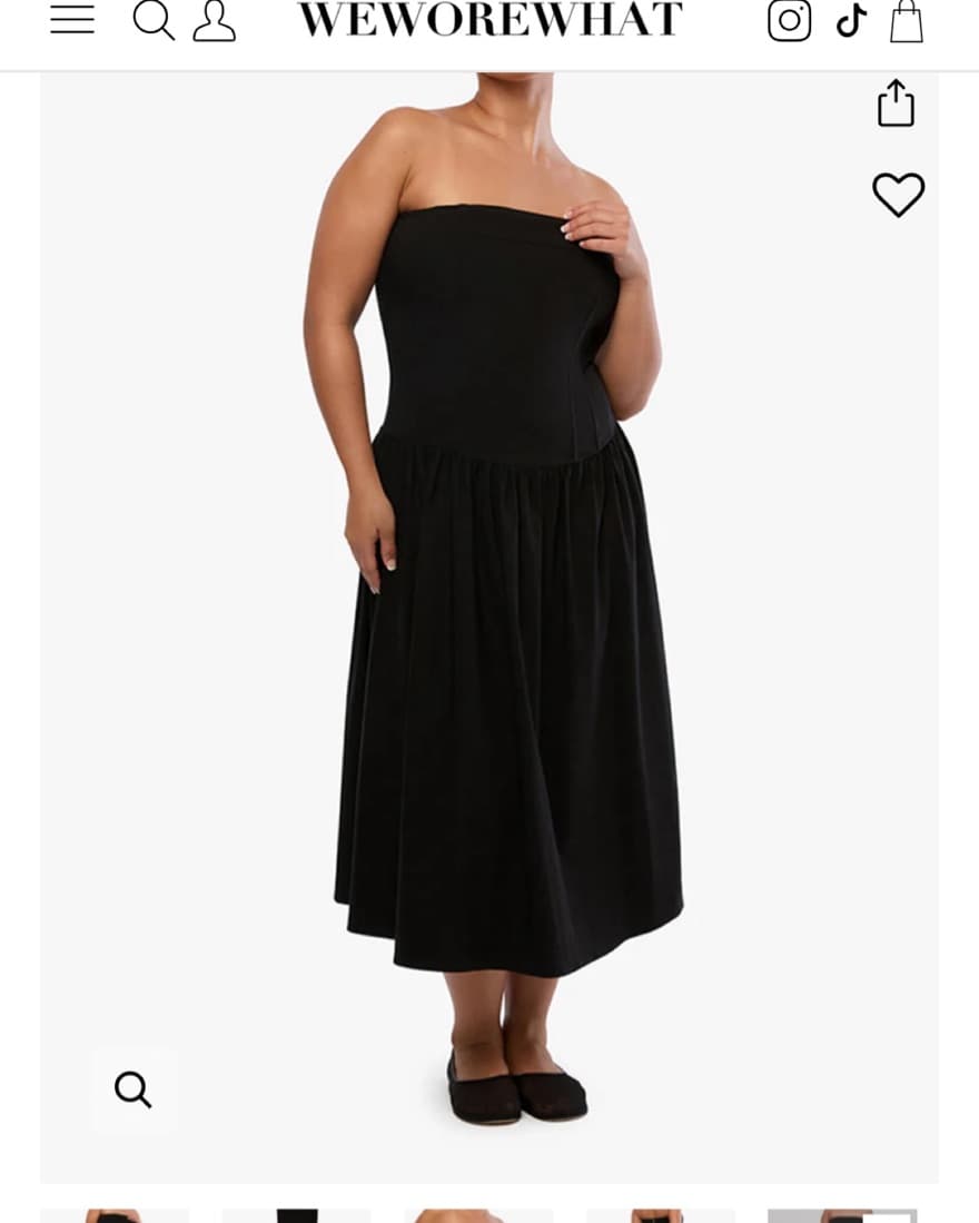 Strapless Corset Midi Dress  - Image 4