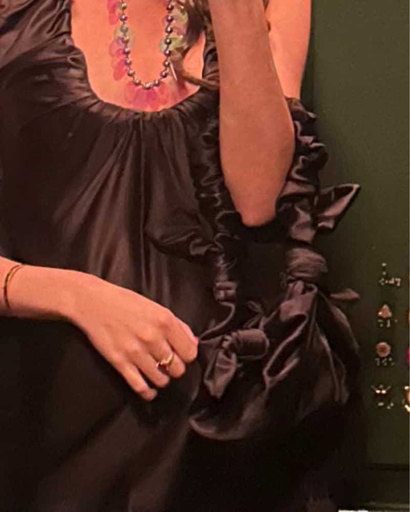 Rooper Black Satin Bag - Image 2