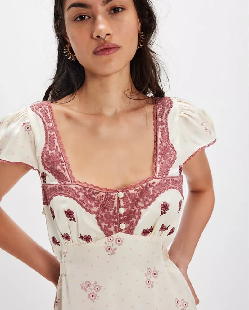 Free People Whimsical Floral Midi Dress - Image 2
