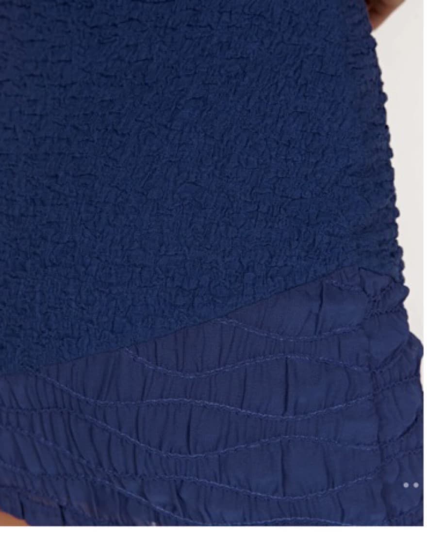 Navy Strapless Tube Dress With Detailing - Image 3