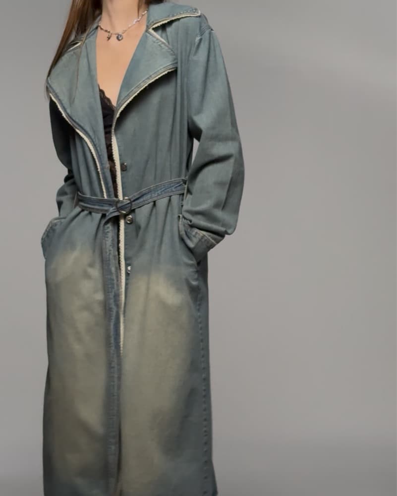 Mpaz Denim Trench - Image 2