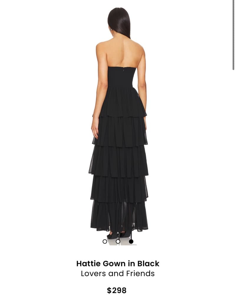 Lovers And Friends Hattie Gown in Black - Image 2