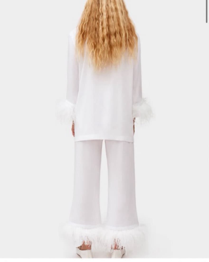 White Feather Sleeper PajamaMatching Set - Image 3