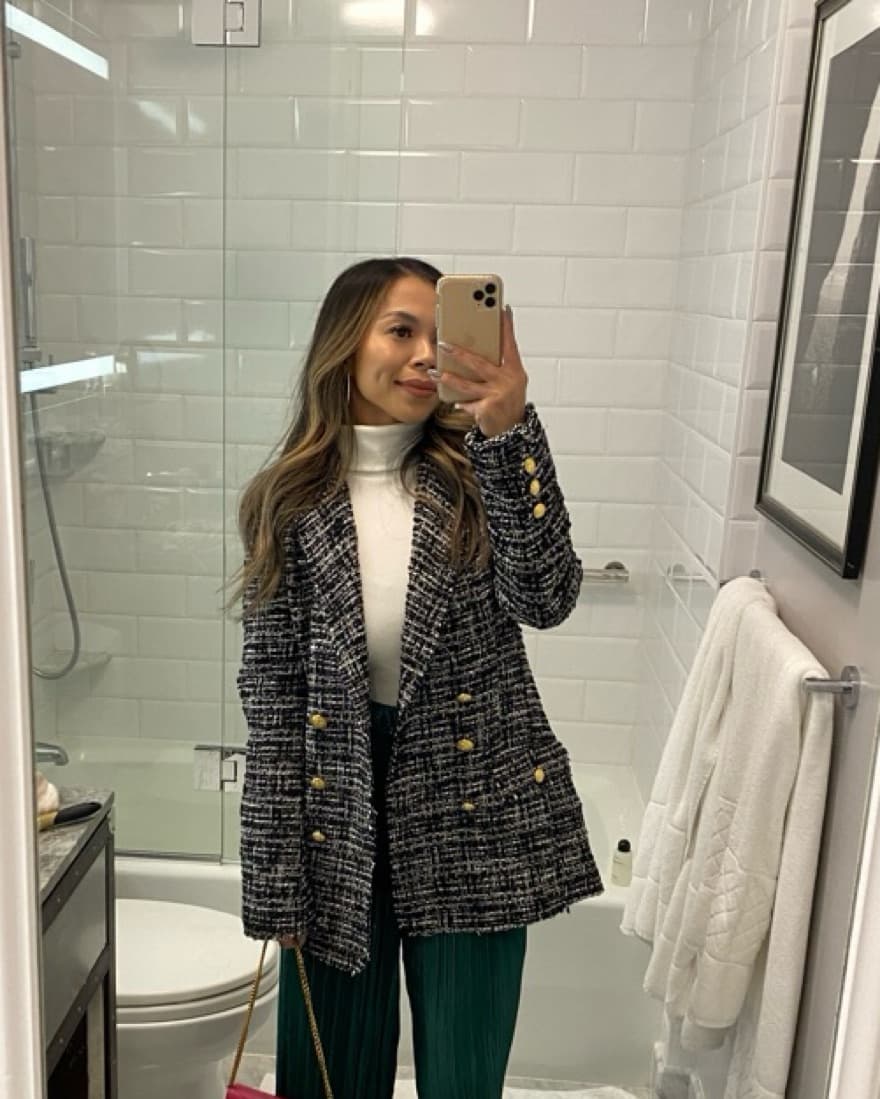 Zara Textured Weave Blazer/Jacket - Image 2