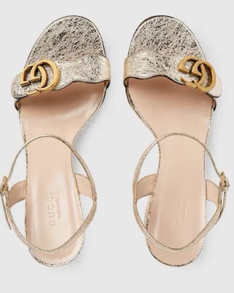 Gucci Platform Gold Heels - Image 3