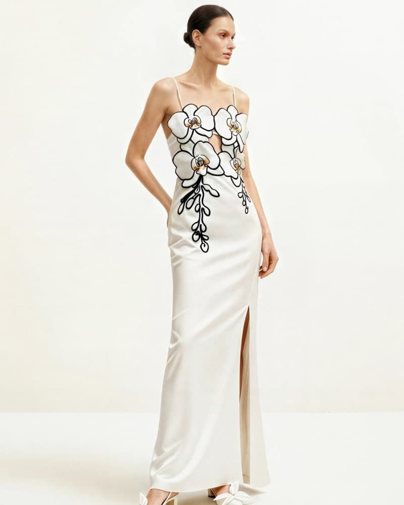 JW PEI Orchid Embroidered Dress - Image 6