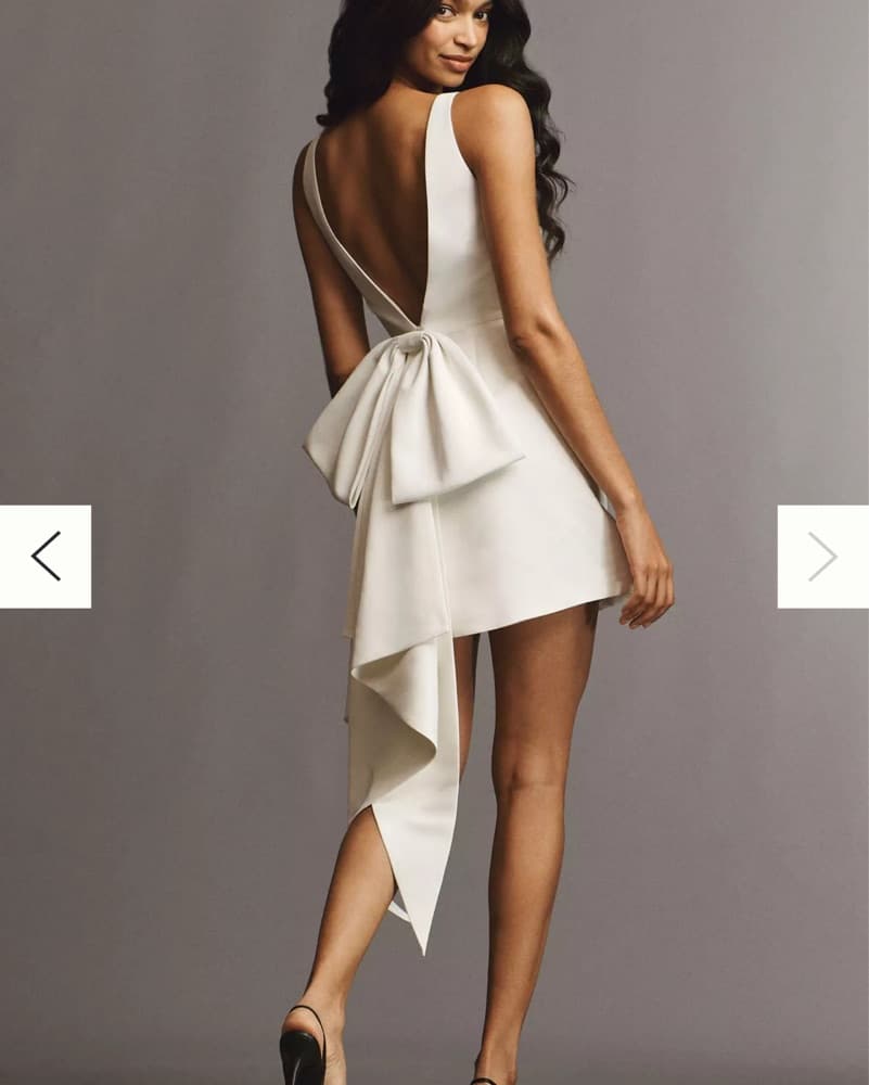 Sachin & Babi Reed Back Bow Mini Dress - Image 3