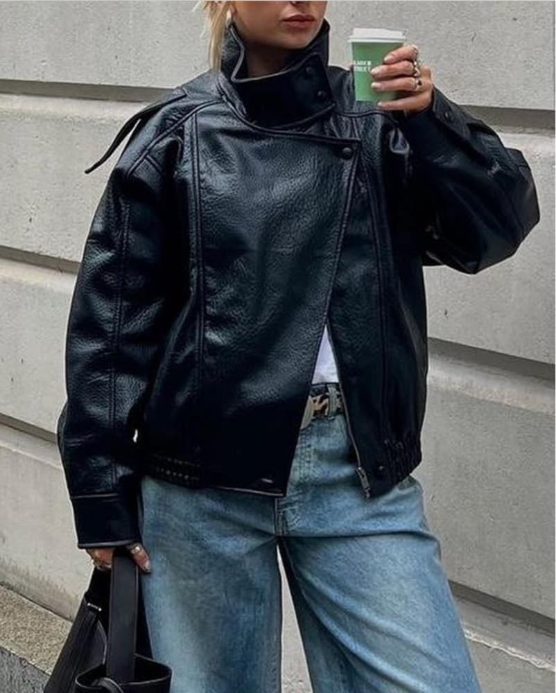 Zara Viral Leather Jacket - Image 1