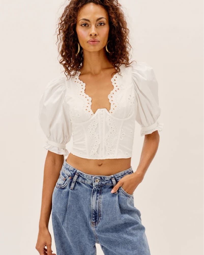 For Love and Lemons Serena Crop Top - Image 2