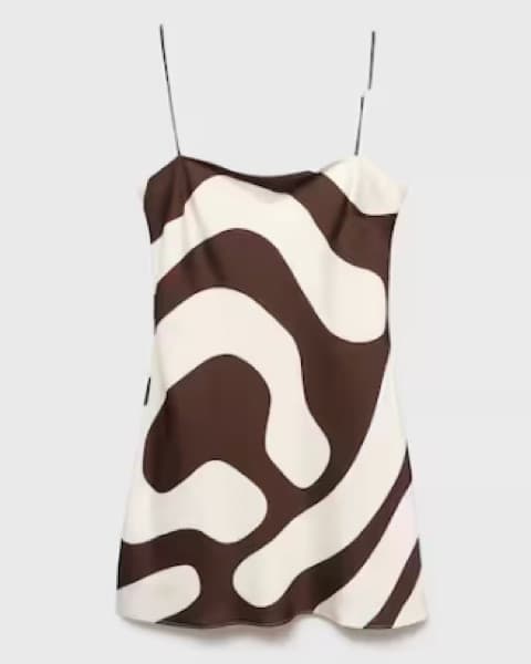 Printed satin dress - Image 4