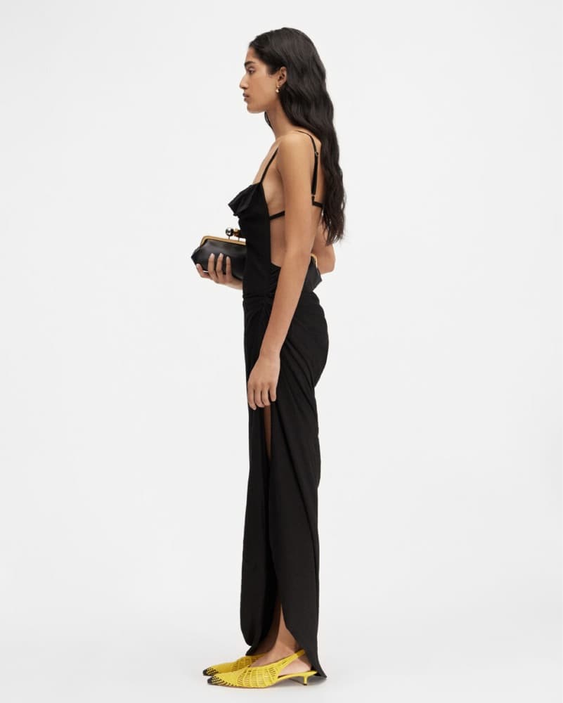 Jacquemus Black Draped Dress - Image 2