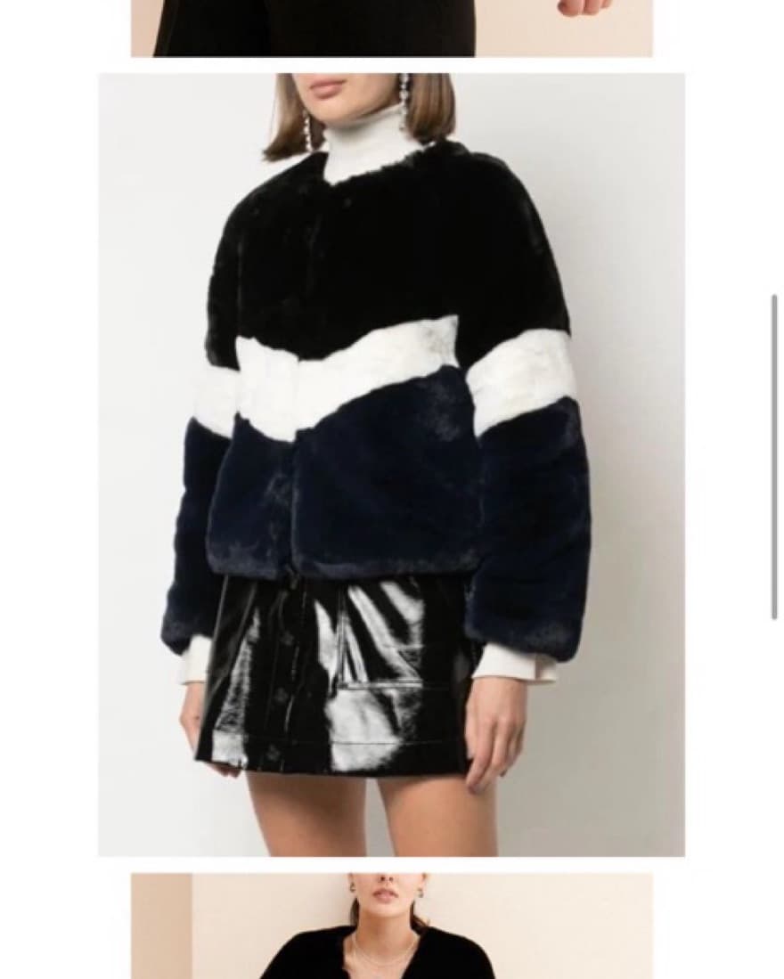 Apparis Color Block Faux-Fur Jacket - Image 3