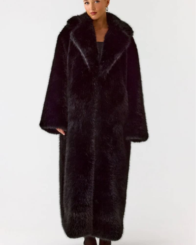 Faux Fur Maxi Coat - Image 4