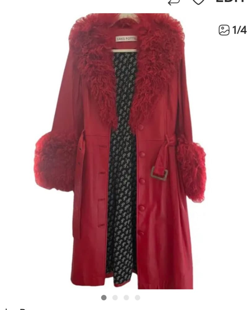Saks Potts Red Foxy Coat - Image 1