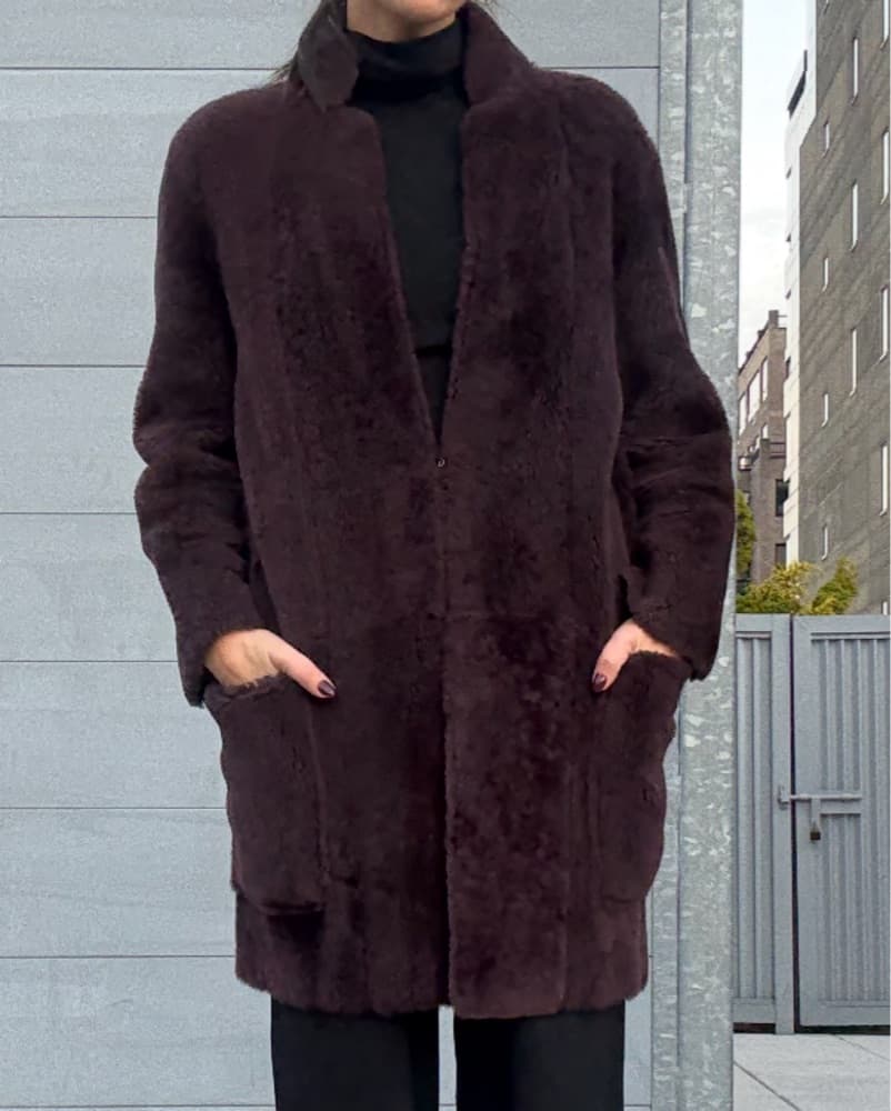 Vince Shearling Coat Size XS - Image 4