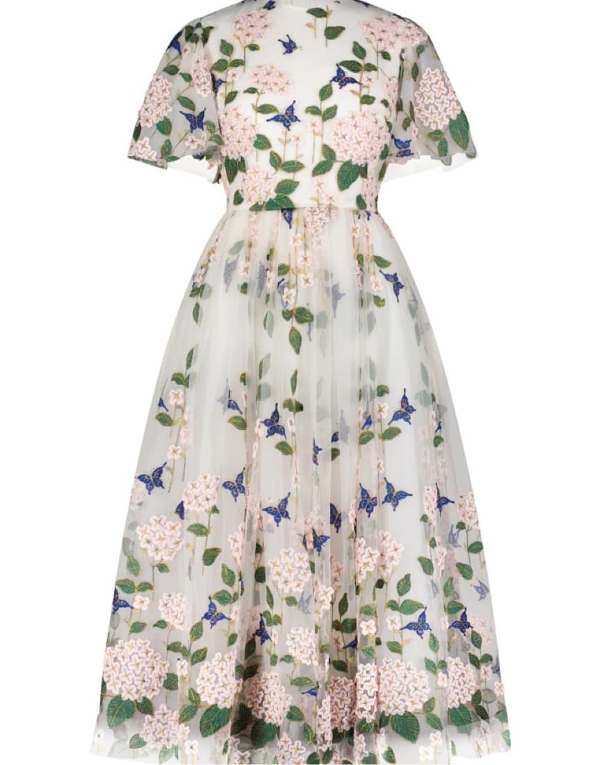 Amazing White Dress With Embroidery  - Image 6