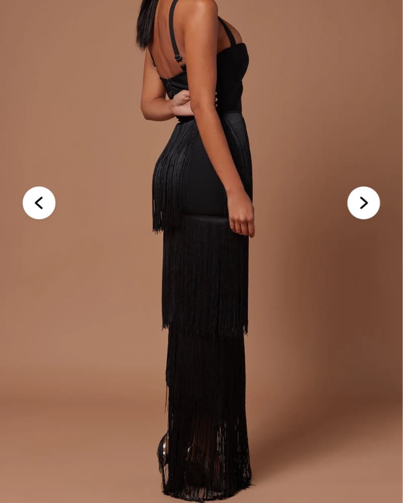 Western Fringe Maxi Dress - Image 3
