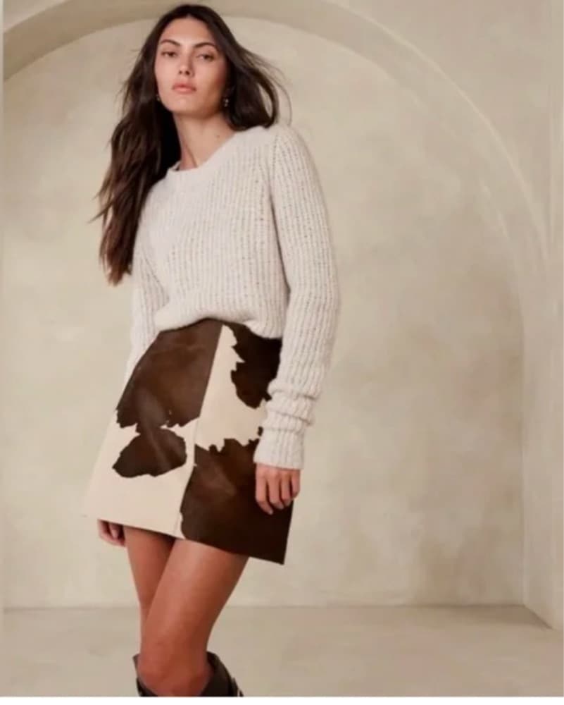 Banana Republic Cowhide Skirt - Image 1