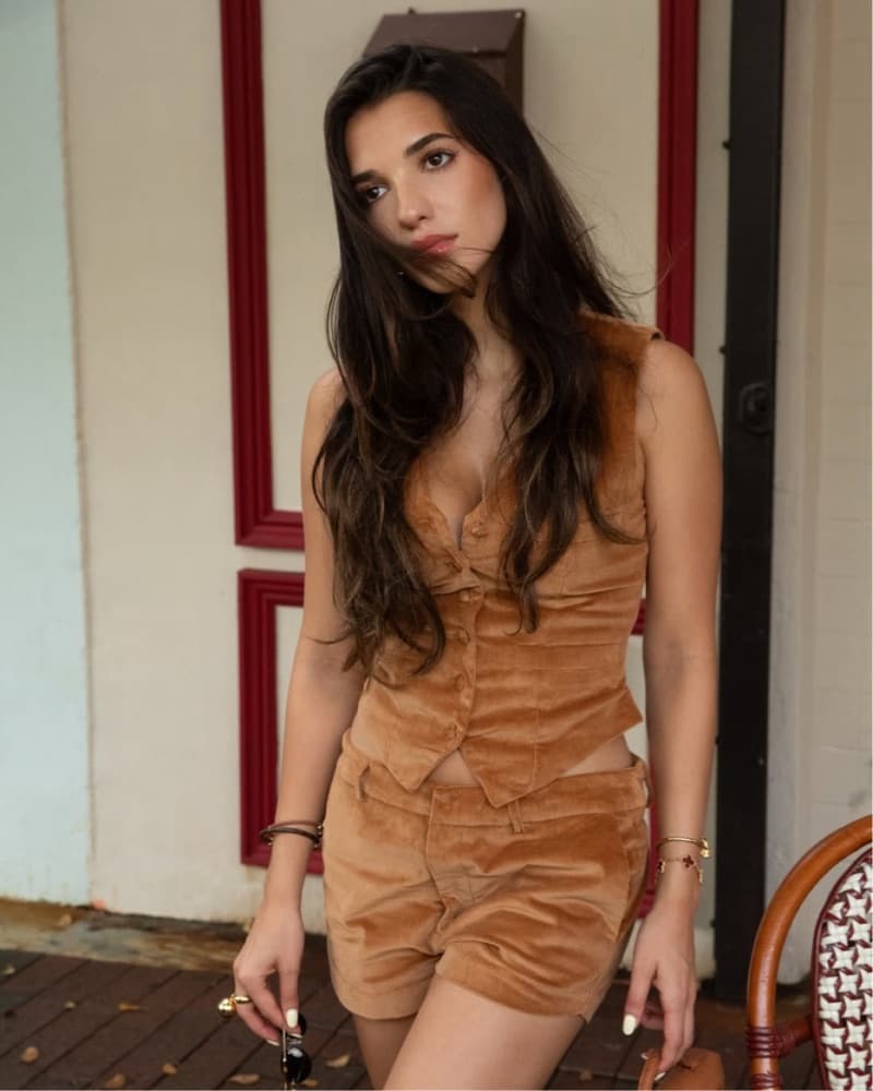 Lioness brown suede vest set XS - Image 1