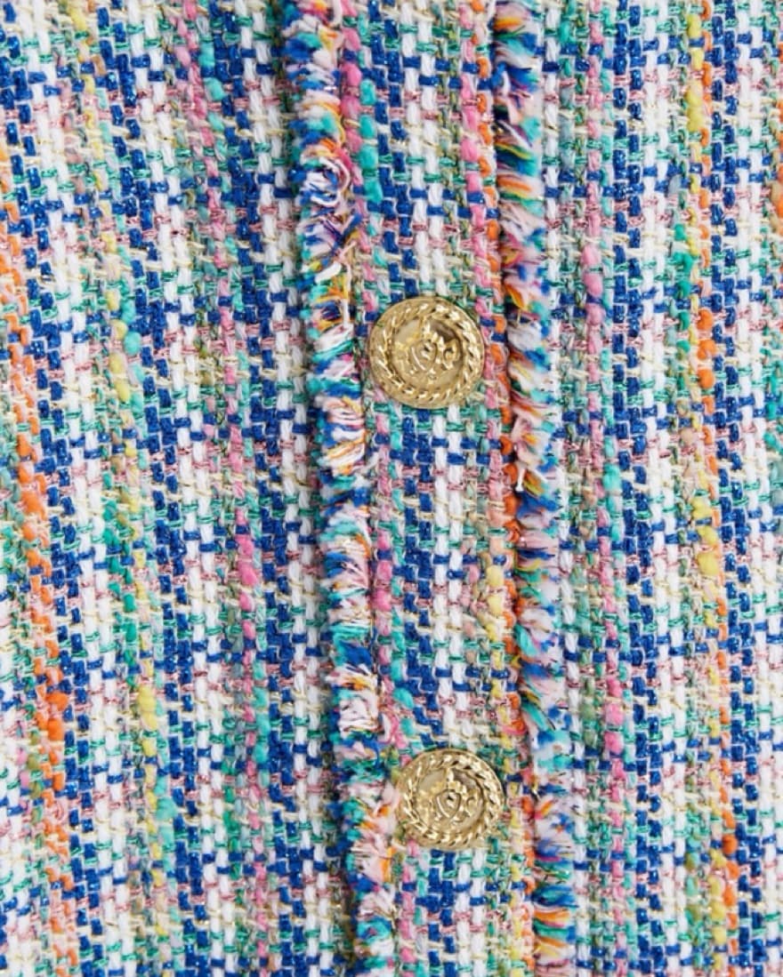 Blue Tweed Maje Dress Size 34 XS  - Image 3