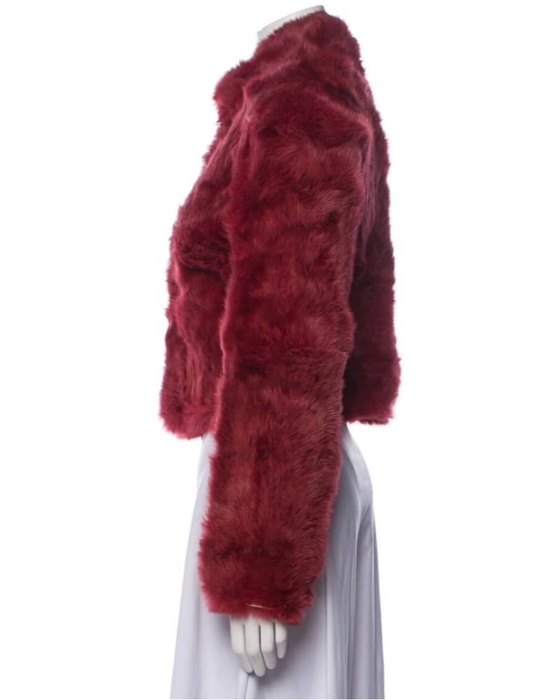 Vintage Red Fur Coat - Image 2