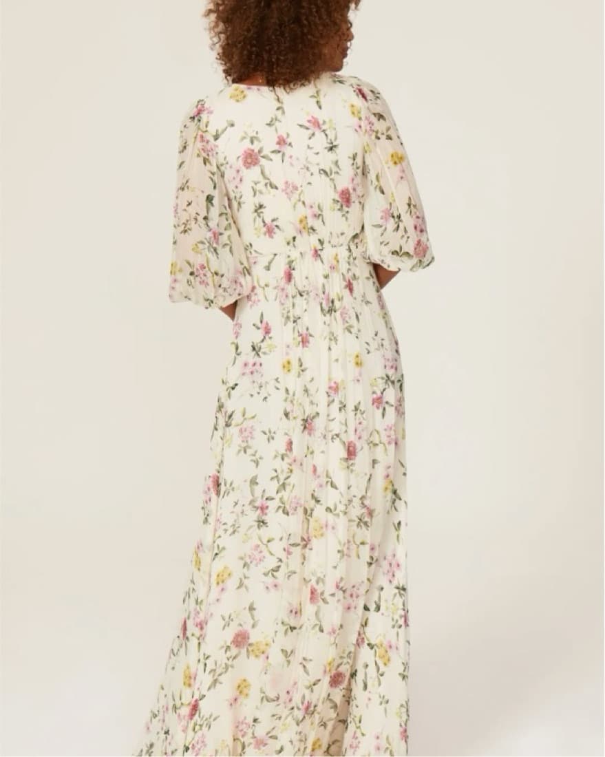 ML Monique Lhuillier Floral Maxi Gown - Image 3
