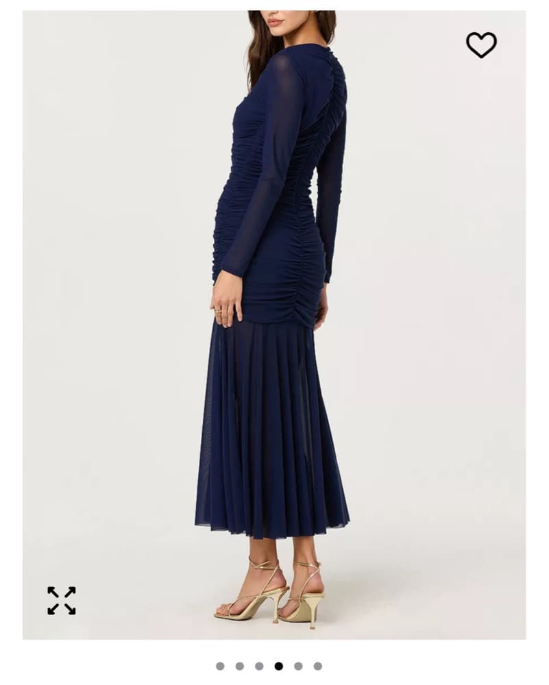 Yasmine Ruched Long Sleeve Maxi Dress - Image 5