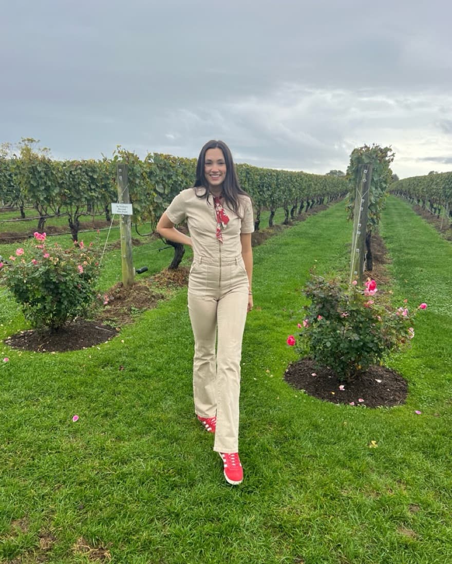 Mango Denim Khaki Jumpsuit - Image 1